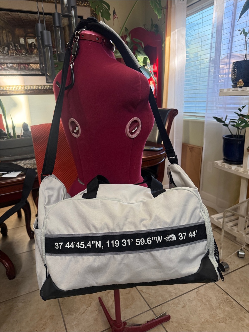 North Face White Label Player Duffle Bag, pre-owned